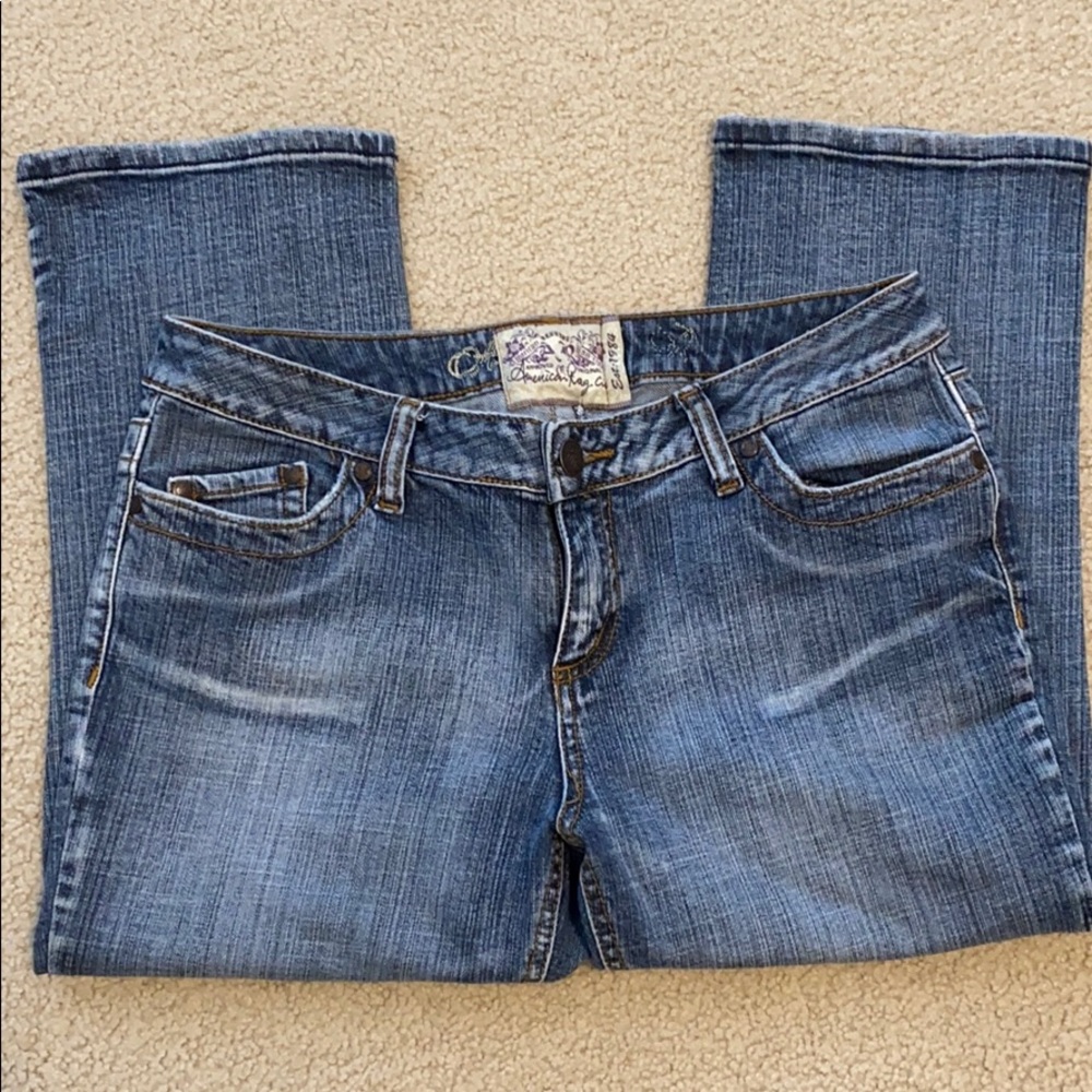 America Rag cropped jeans Sz 9 pocket details